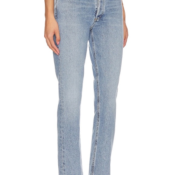 AGOLDE Riley High Rise Straight Distressed Jeans - Picture 10 of 11